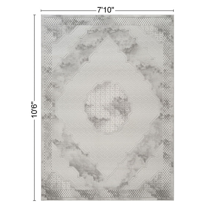 Geometrix - Medallion Rug With Geometric 3D Effect - view 6
