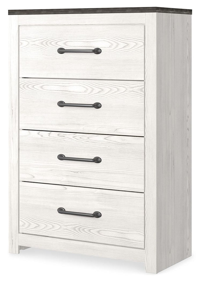 Gerridan - Four Drawer Chest - White / Gray - view 6