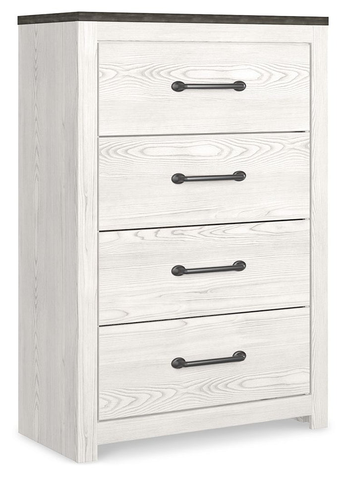 Gerridan - Four Drawer Chest - White / Gray - view 8
