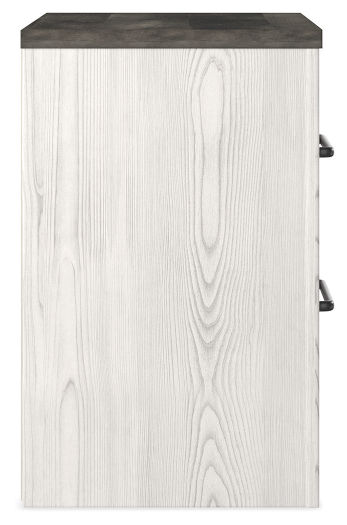 Gerridan - Two Drawer Night Stand - White / Gray - view 8