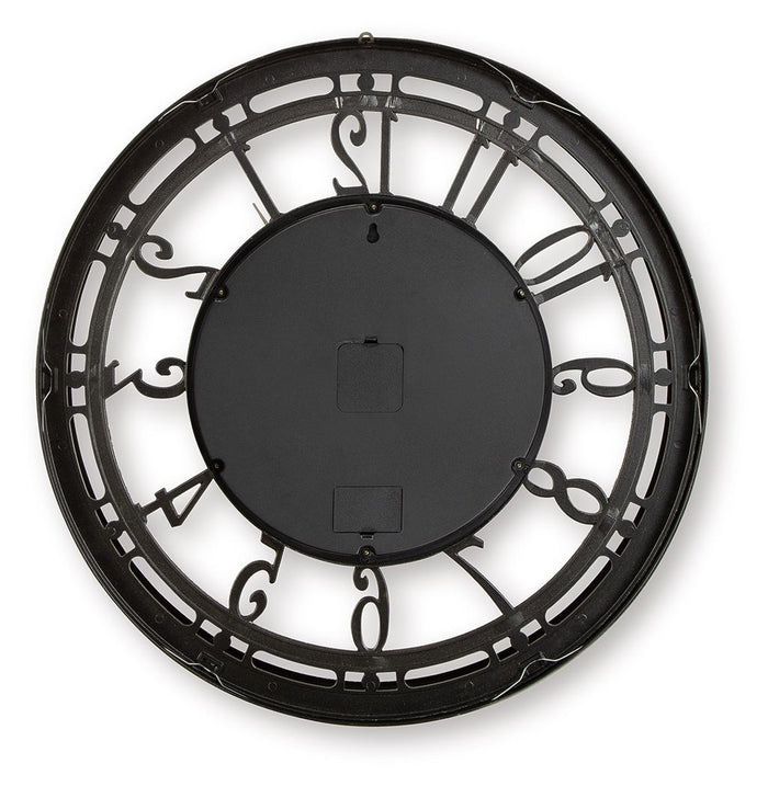 Gilover - Champagne Finish - Wall Clock by Signature Design by Ashley® | Bel Furniture