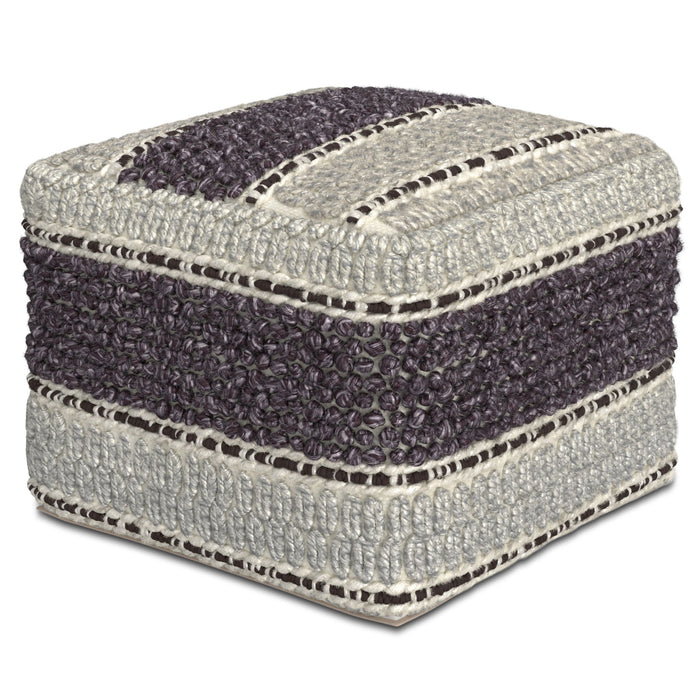 Grady - Handcrafted Square Pouf - view 2