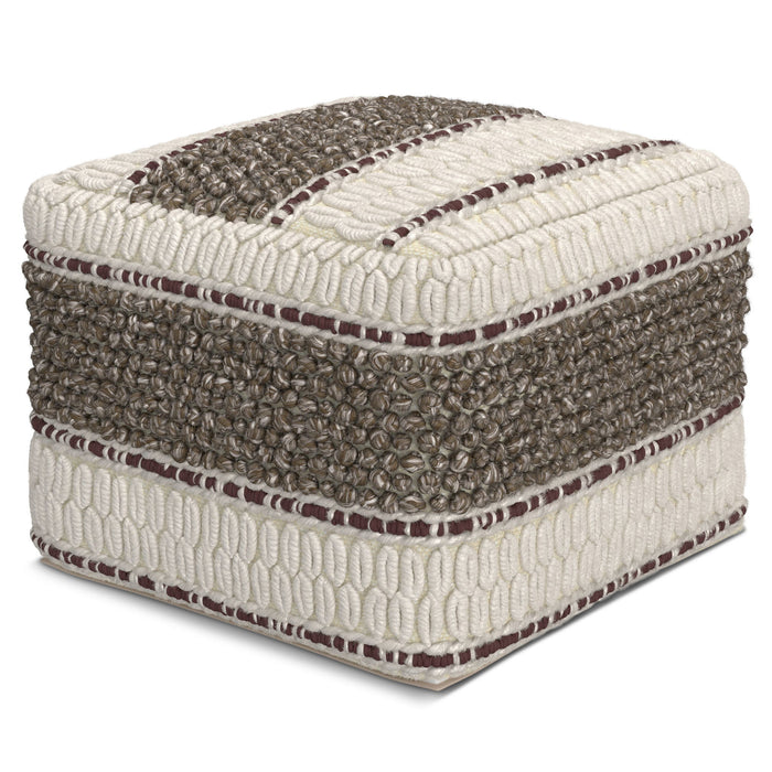 Grady - Handcrafted Square Pouf - view 3