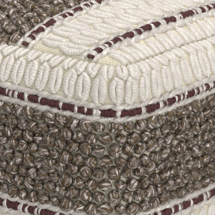 Grady - Handcrafted Square Pouf - view 5