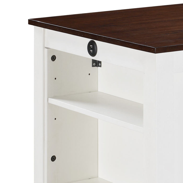 Graham - Small Space Counter Height Dining Table With USB Charging Ports And Shelves by Lilola Home | Bel Furniture