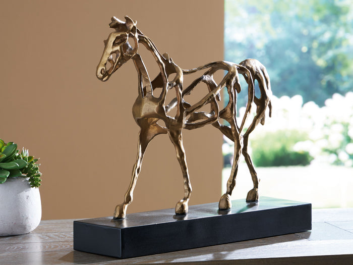 Grainville - Antique Gold Finish - Sculpture by Signature Design by Ashley® | Bel Furniture