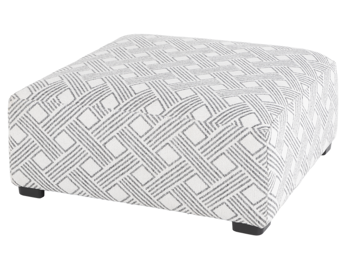Patterned ottoman on a white background