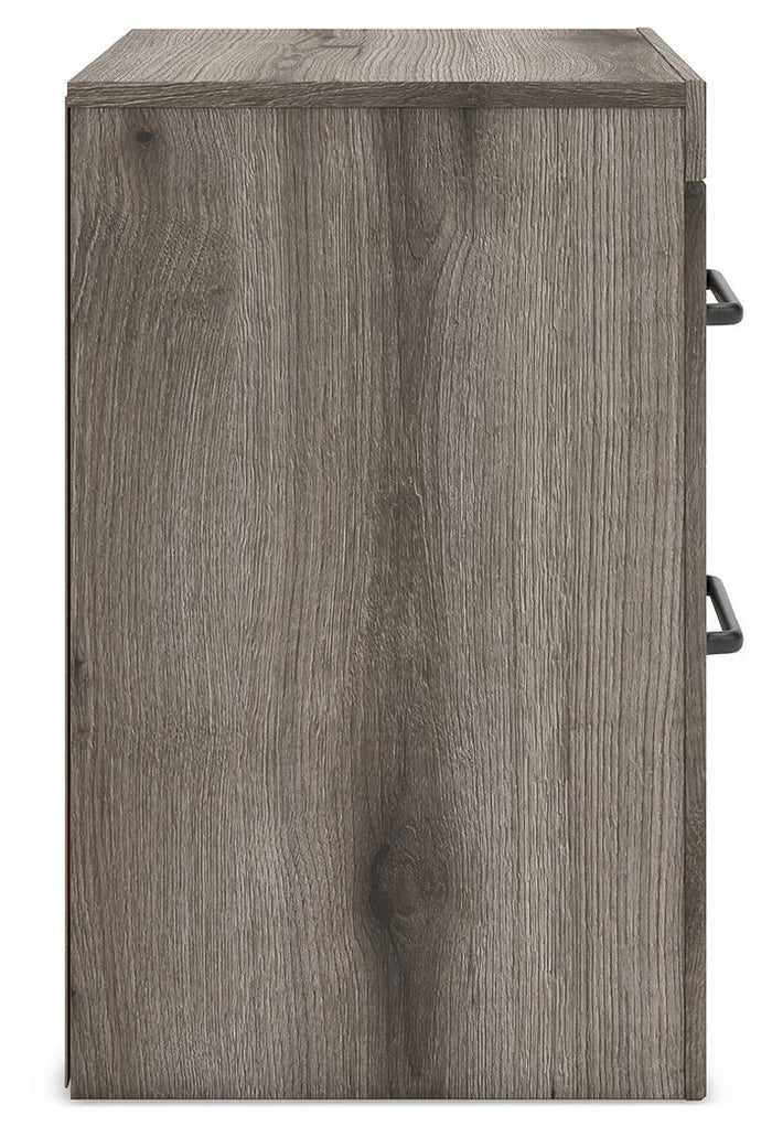 Graystorm - Brown Gray - Two Drawer Night Stand by Signature Design by Ashley® | Bel Furniture