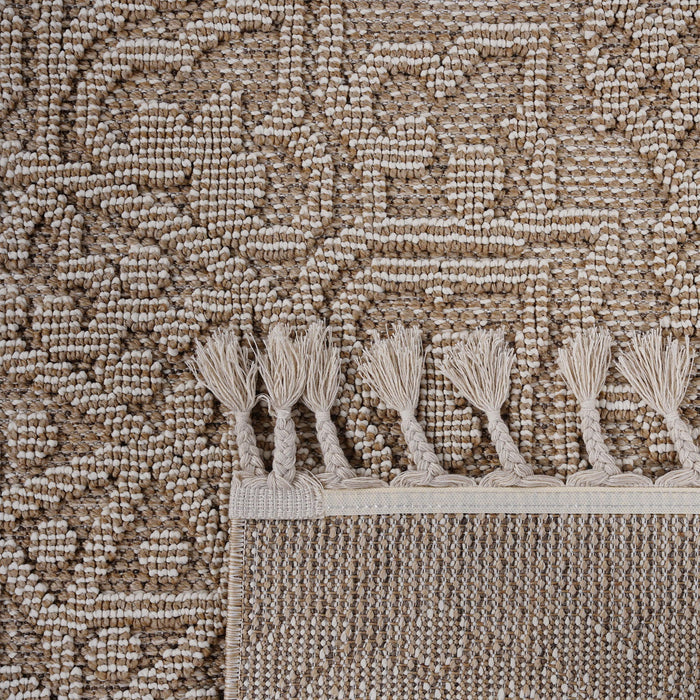 Guros - 6' X 9' Medallion Indoor / Outdoor Area Rug - Beige - view 2