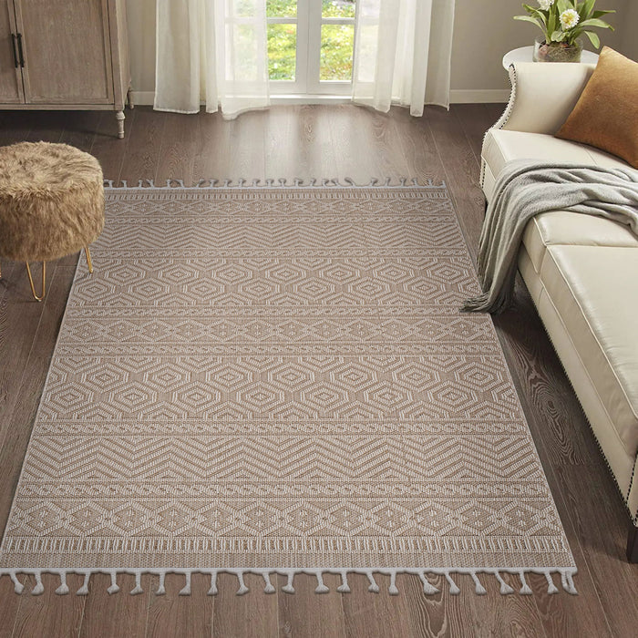 Guros - 8' X 10' Geometric Indoor / Outdoor Area Rug - Mocha - view 2
