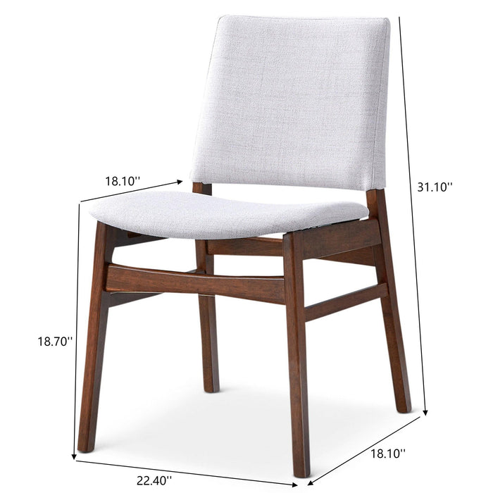 Gusto - Dining Chair (Set of 2) - Brown / Light Gray - view 3