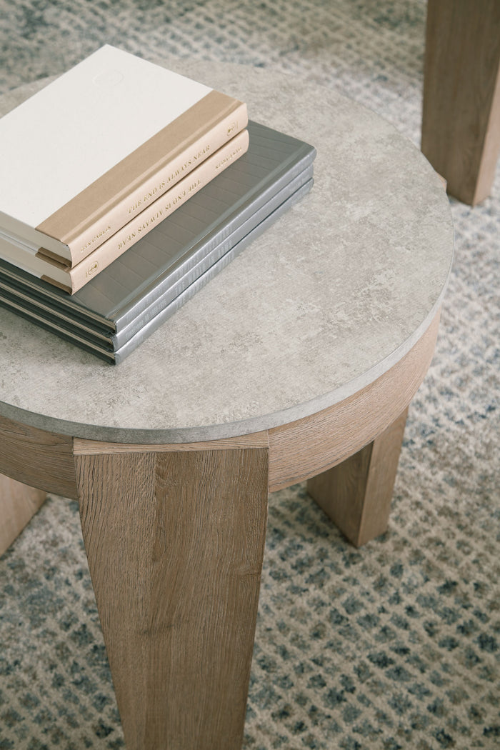 Guystone - Light Brown - Occasional Table Set (Set of 3) by Signature Design by Ashley® | Bel Furniture