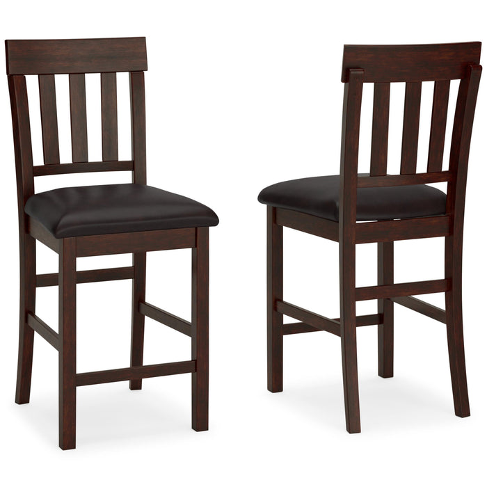 Haddigan - Upholstered Barstool (Set of 2) - Dark Brown - view 2