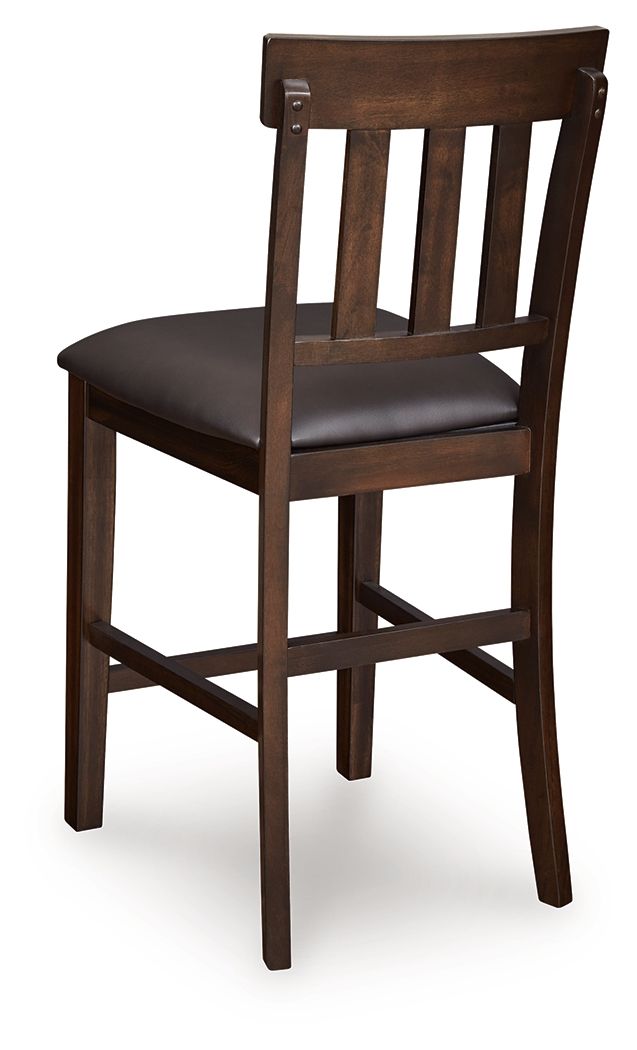 Haddigan - Upholstered Barstool (Set of 2) - Dark Brown - view 5