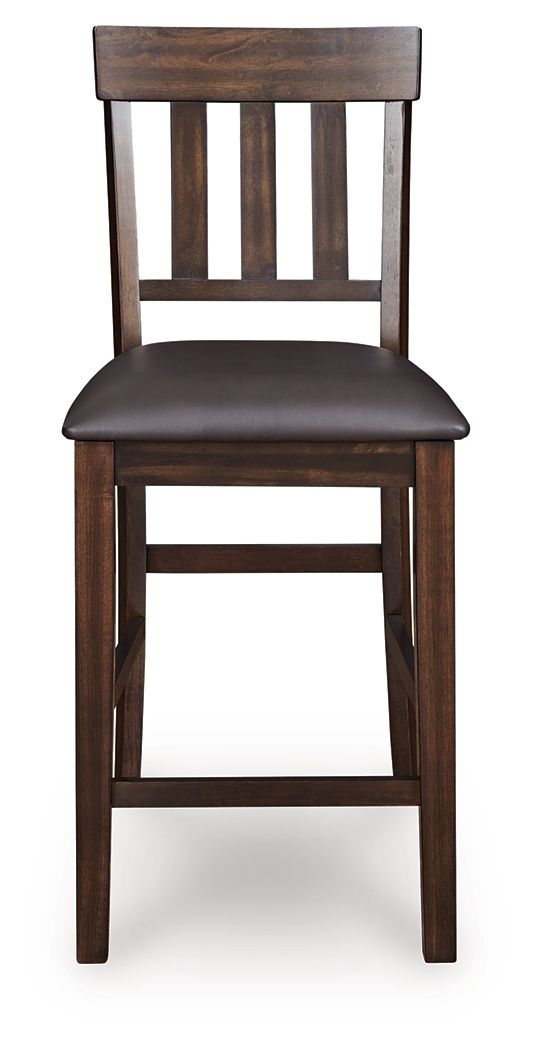 Haddigan - Upholstered Barstool (Set of 2) - Dark Brown - view 6