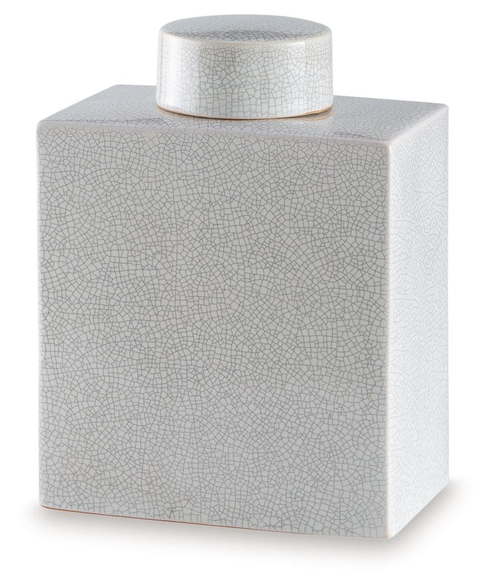 Haddworth - Jar White 8"W x 5"D x 11"H by Signature Design by Ashley® | Bel Furniture