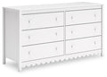 Hallityn - White - Six Drawer Dresser by Signature Design by Ashley® | Bel Furniture