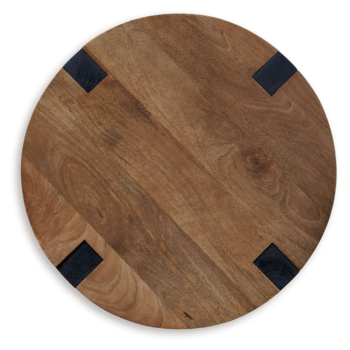 Hanneforth - Round End Table - Brown - view 6