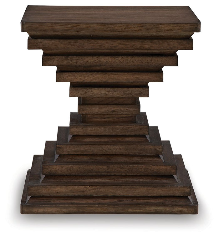 Hannodream - Warm Brown - Square End Table by Signature Design by Ashley® | Bel Furniture