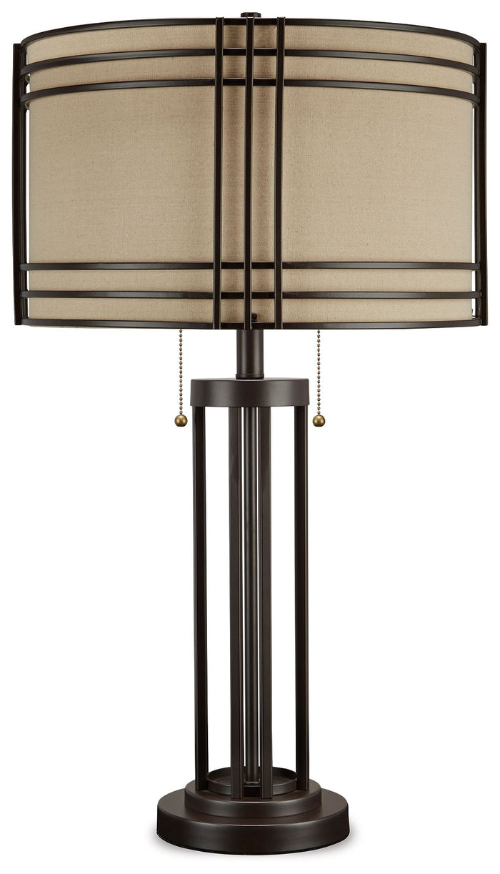 Hanswell - Metal Table Lamp - Dark Brown