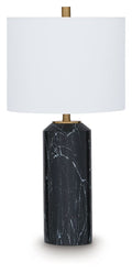Hanzila Poly Table Lamp Black and Gold Finish