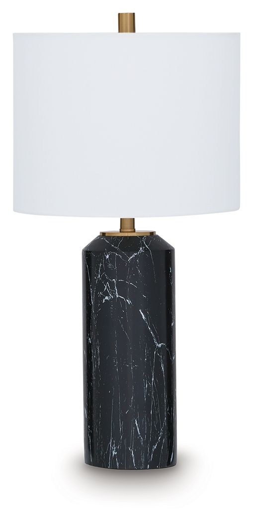 Hanzila Poly Table Lamp Black and Gold Finish