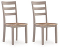 Harperfeld Dining Room Side Chair (Set of 2) Natural and Gray