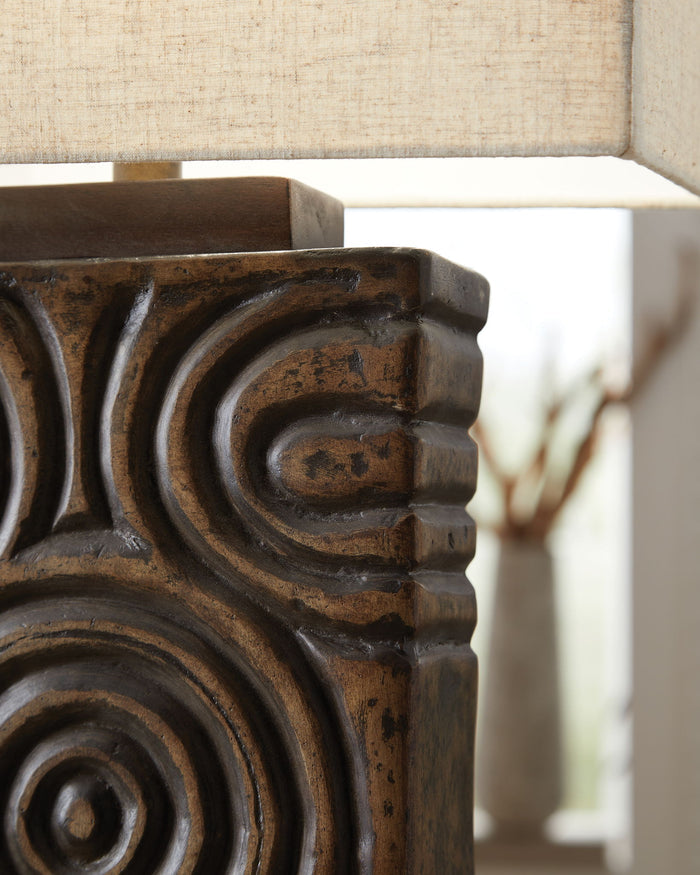 Heathbury - Paper Table Lamp - Antique Brown - view 2