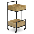 Hobbs - Bar Cart - Natural by Simpli-Home | Bel Furniture