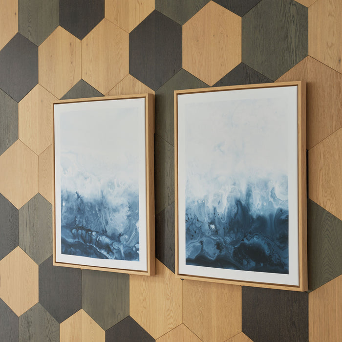 Holport - Blue / White - Wall Art Set (Set of 2) by Signature Design by Ashley® | Bel Furniture