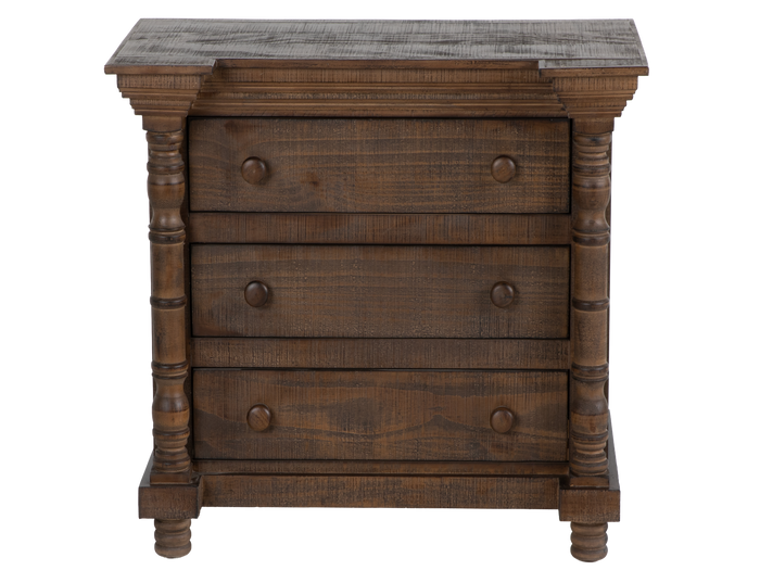 Honeywood Solid wood 3-Drawer Nightstand