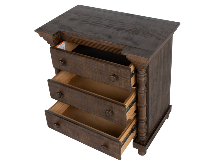 Honeywood Solid wood 3-Drawer Nightstand