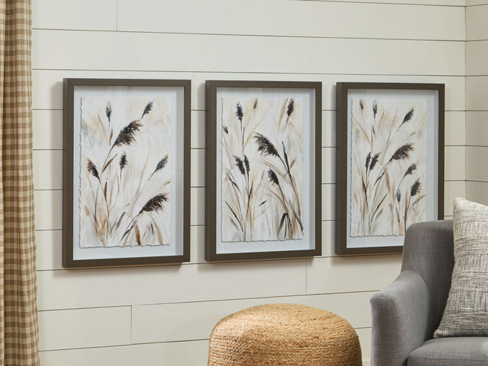 Honslow - Wall Art Set (Set of 3) - Brown / Black / White - view 5