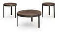 Horizon Hills Occasional Table Set (Set of 3) Brown and Black