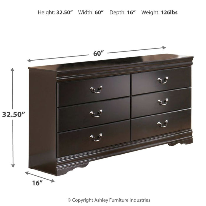 Huey Vineyard - Six Drawer Dresser - Black - view 2