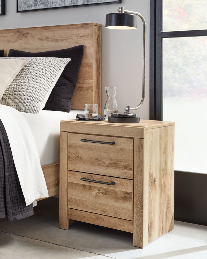 Hyanna - Tan Brown - Two Drawer Night Stand by Signature Design by Ashley® | Bel Furniture