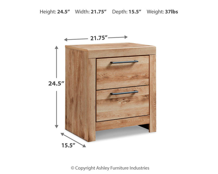 Hyanna - Two Drawer Night Stand - Tan Brown - view 5
