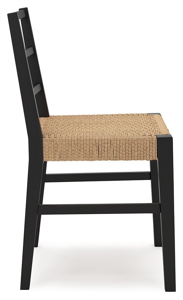 Isanti - Dining Room Side Chair (Set of 2) - Light Brown / Black - view 4