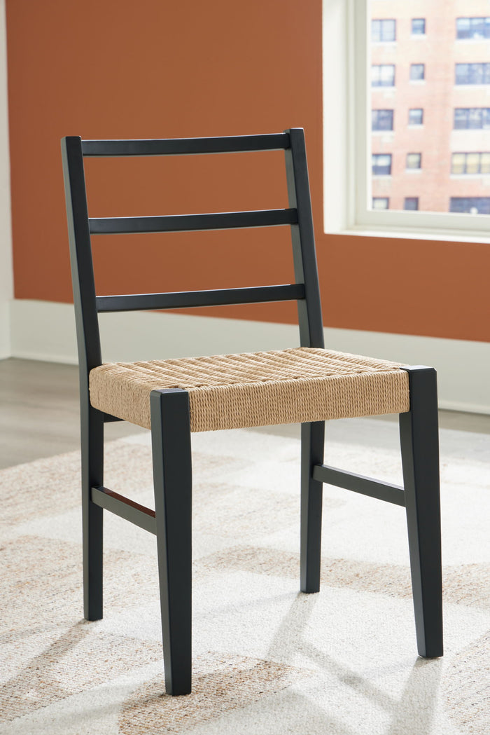 Isanti - Dining Room Side Chair (Set of 2) - Light Brown / Black - view 5