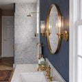 Jardin Single Light Wall Sconce With Clear Ribbed Satin Clear and Gold