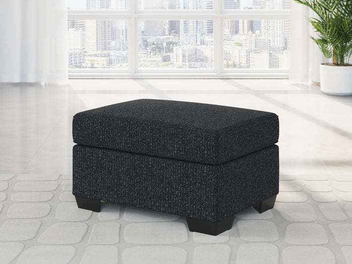 Jasmine Peaks - Ottoman - Coal - view 3
