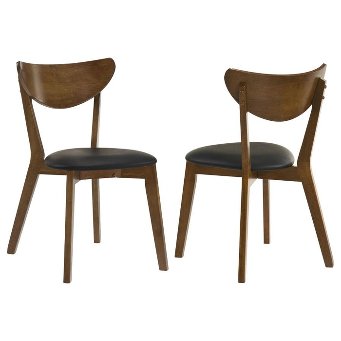 Jedda Wood Dining Side Chair (Set of 2) Dark Walnut And Black