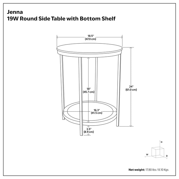 Jenna - Handcrafted Round Side Table - view 6