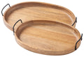 Jocelyne - Brown / Black - Tray Set (Set of 2) by Signature Design by Ashley® | Bel Furniture