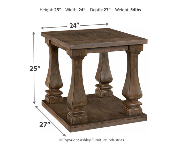 Johnelle - Gray - Rectangular End Table by Signature Design by Ashley® | Bel Furniture
