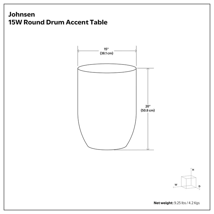 Johnsen - Handcrafted Large Metal Accent Table - view 7