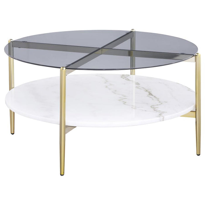 Jonelle Round Glass Top Table