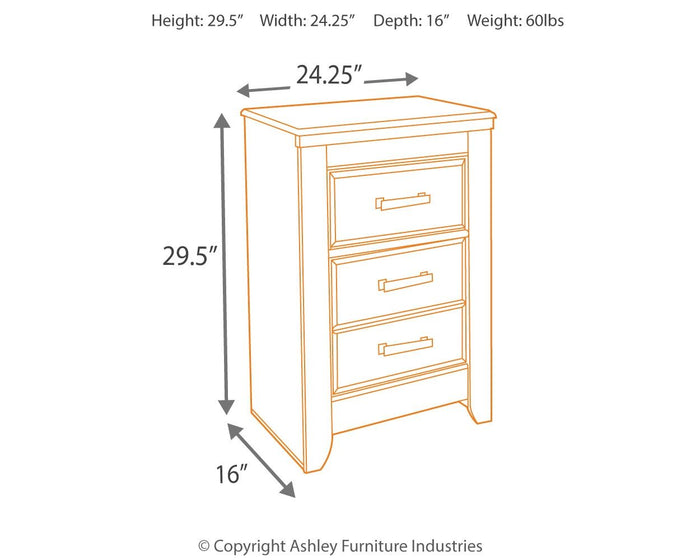 Juararo - Dark Brown - Two Drawer Night Stand by Signature Design by Ashley® | Bel Furniture