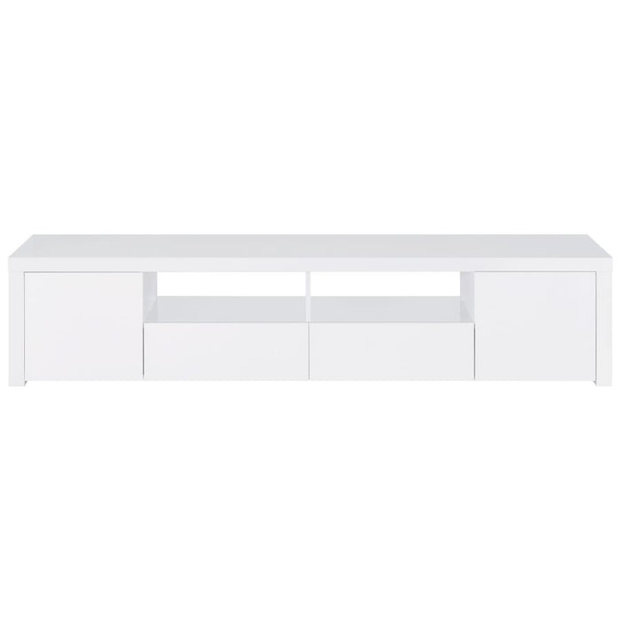 Jude - 2 Door Engineered Wood TV Stand - High Gloss White