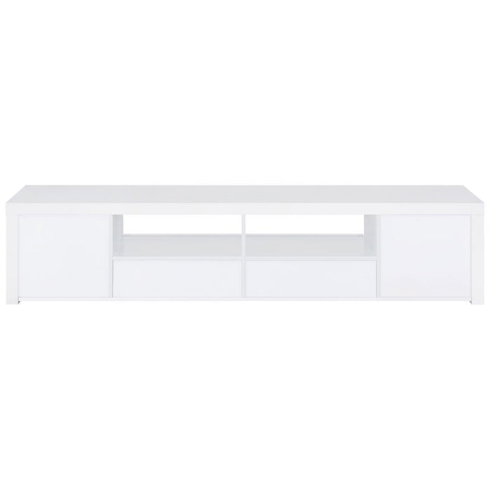 Jude - 2 Door Engineered Wood TV Stand - High Gloss White